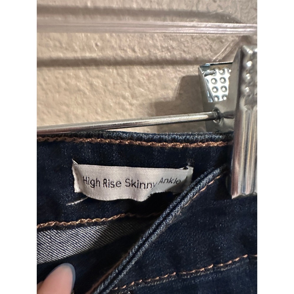 Jessica Simpson High Rise Skinny Ankle Dark Wash Jeans - Picture 2 of 7